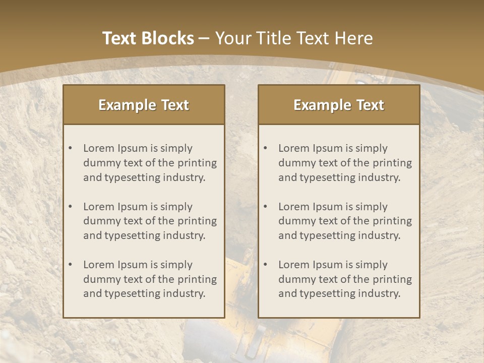 Gravel Mover Sand PowerPoint Template