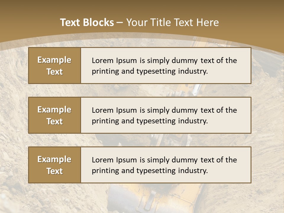 Gravel Mover Sand PowerPoint Template