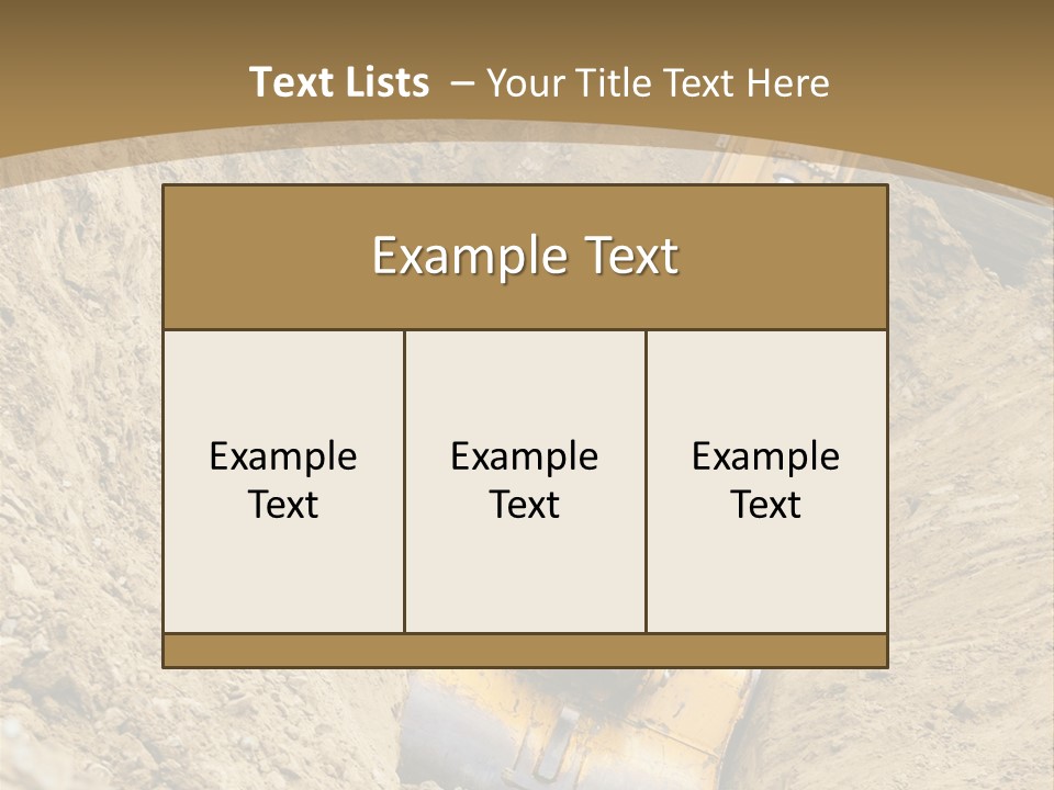 Gravel Mover Sand PowerPoint Template