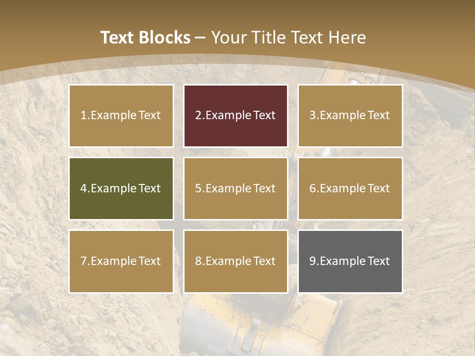 Gravel Mover Sand PowerPoint Template