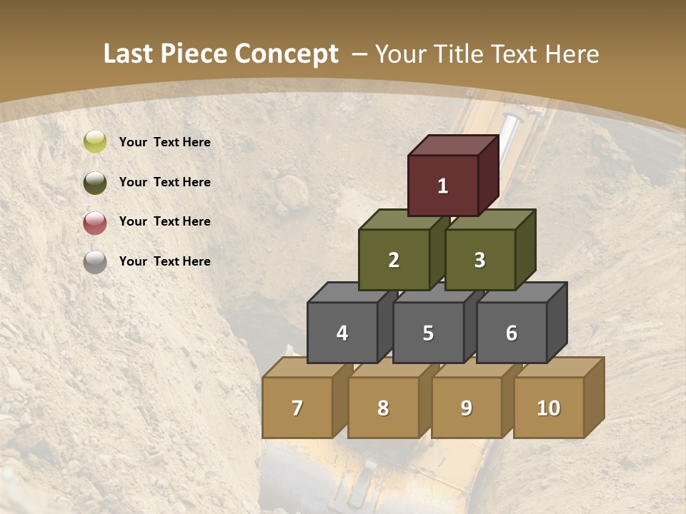 Gravel Mover Sand PowerPoint Template