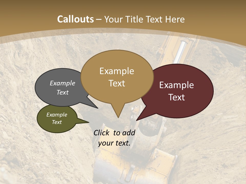 Gravel Mover Sand PowerPoint Template