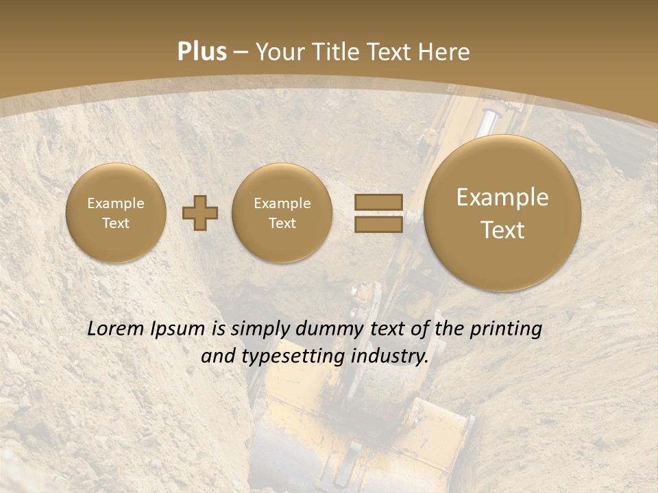 Gravel Mover Sand PowerPoint Template