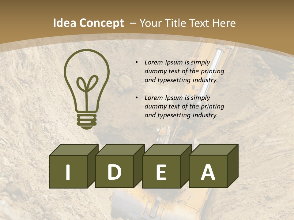 Gravel Mover Sand PowerPoint Template