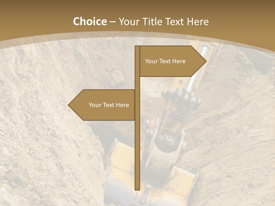 Gravel Mover Sand PowerPoint Template