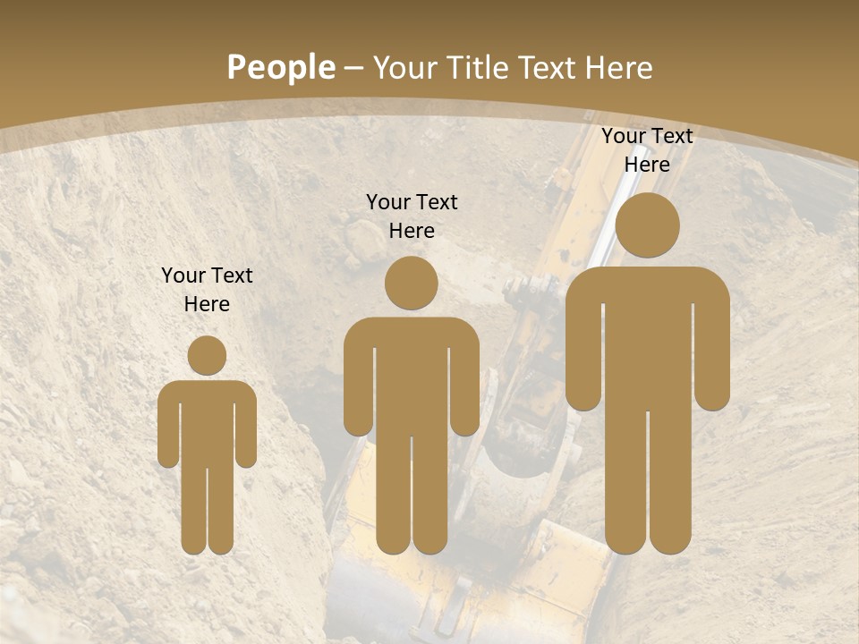 Gravel Mover Sand PowerPoint Template
