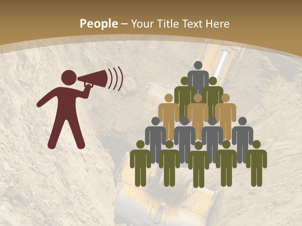 Gravel Mover Sand PowerPoint Template