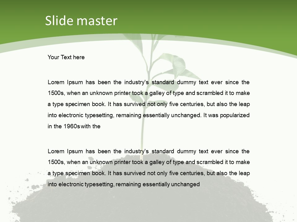 Leaf Fertility Stem PowerPoint Template