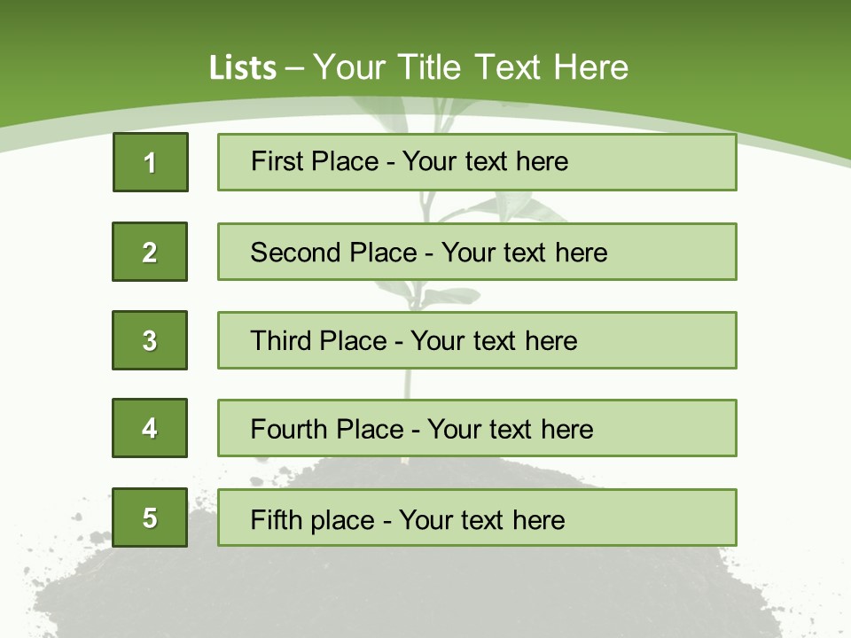 Leaf Fertility Stem PowerPoint Template