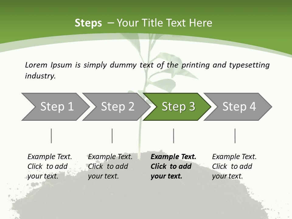 Leaf Fertility Stem PowerPoint Template