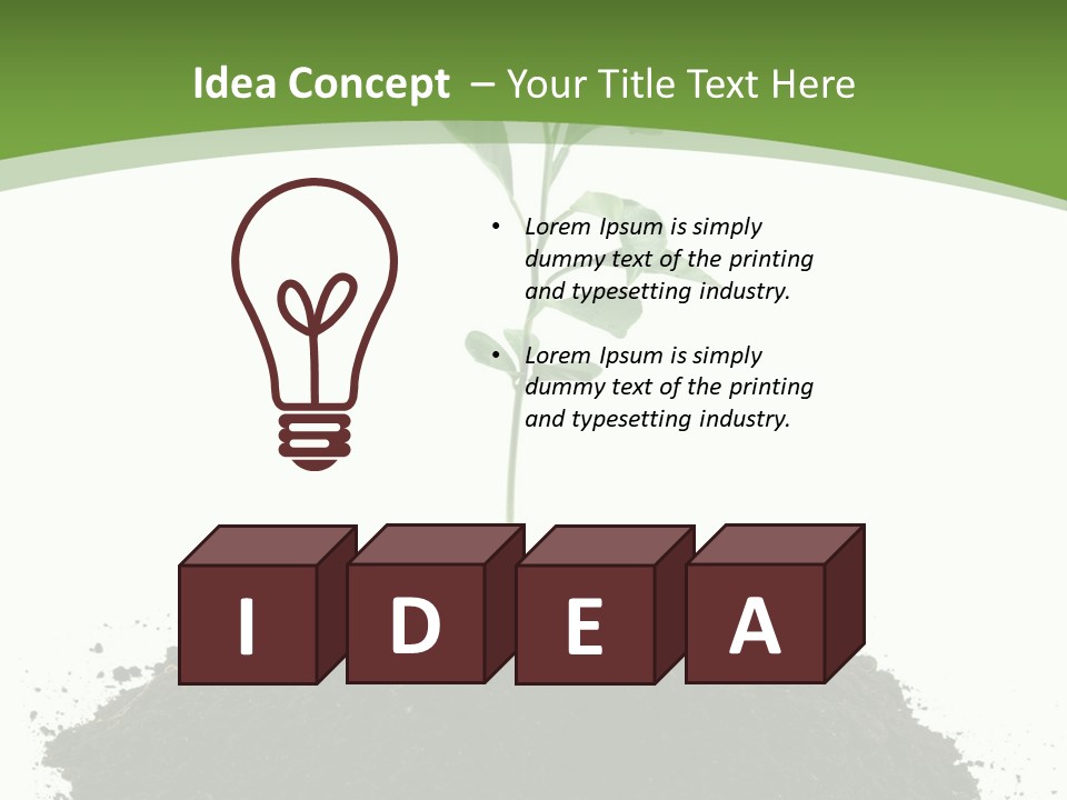 Leaf Fertility Stem PowerPoint Template