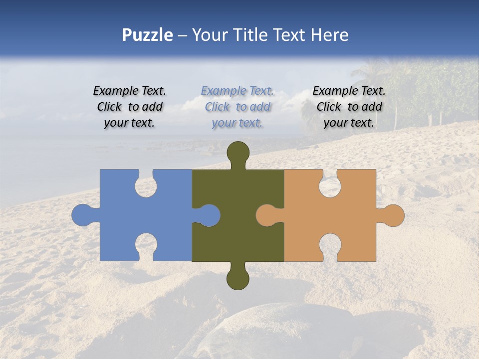 Tropical Green Turtle Survival PowerPoint Template