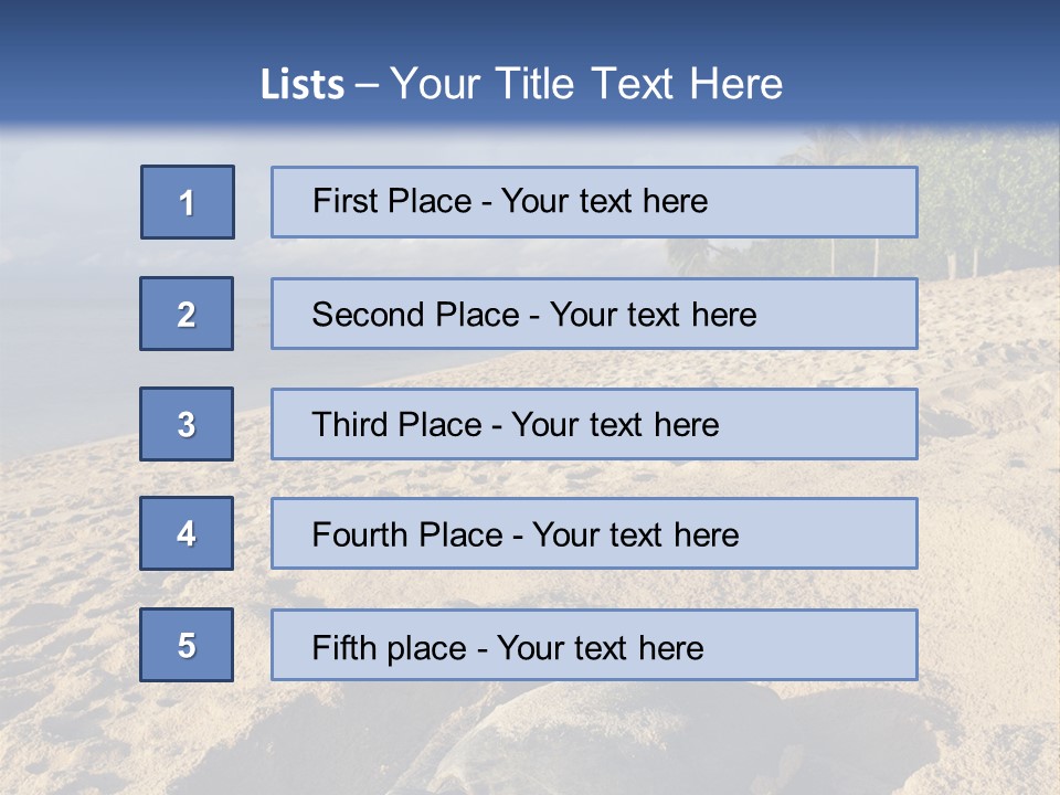 Tropical Green Turtle Survival PowerPoint Template