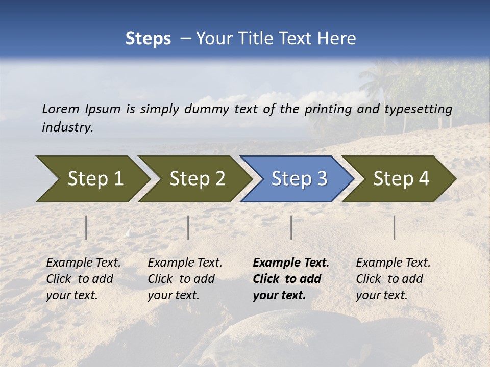 Tropical Green Turtle Survival PowerPoint Template