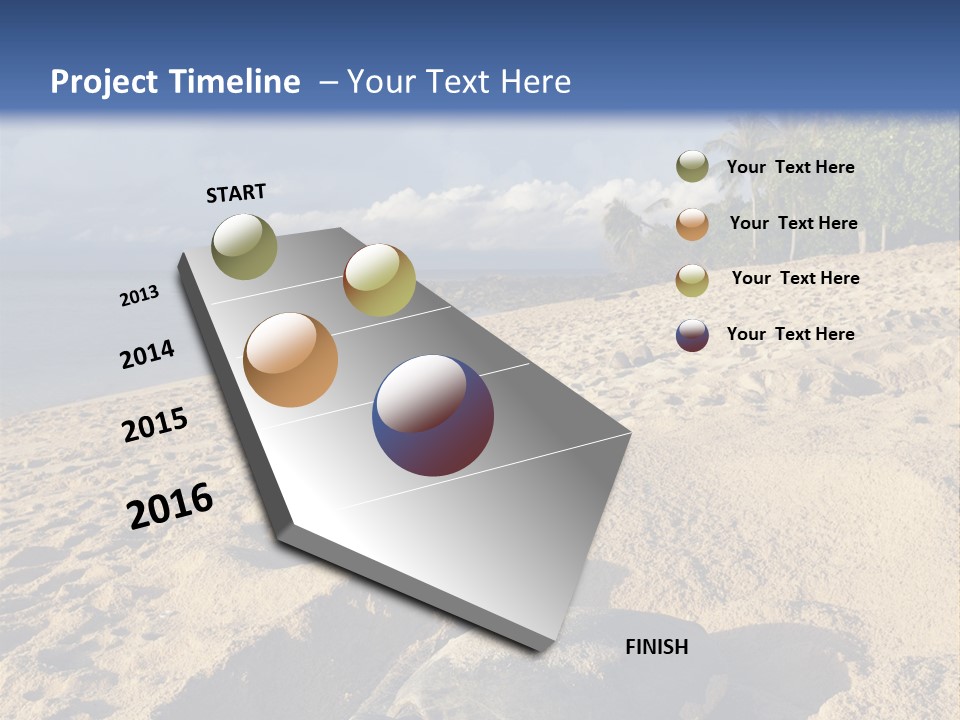 Tropical Green Turtle Survival PowerPoint Template