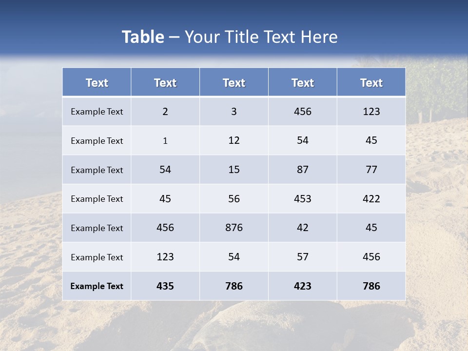 Tropical Green Turtle Survival PowerPoint Template
