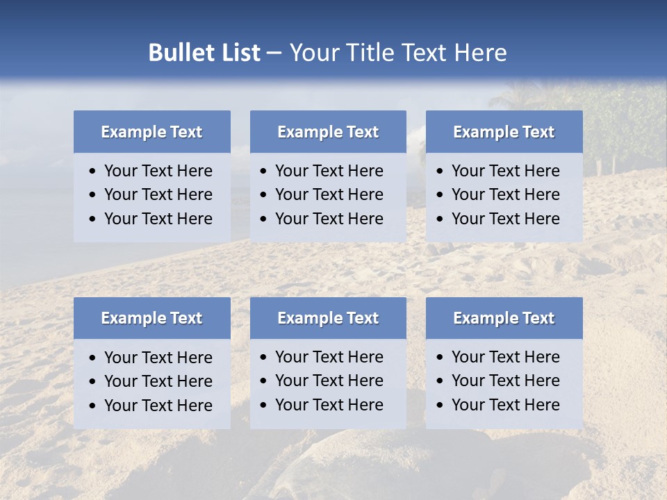 Tropical Green Turtle Survival PowerPoint Template