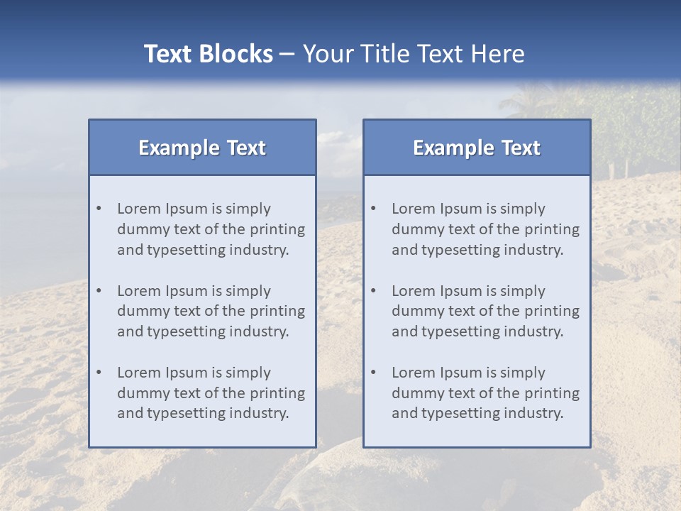 Tropical Green Turtle Survival PowerPoint Template