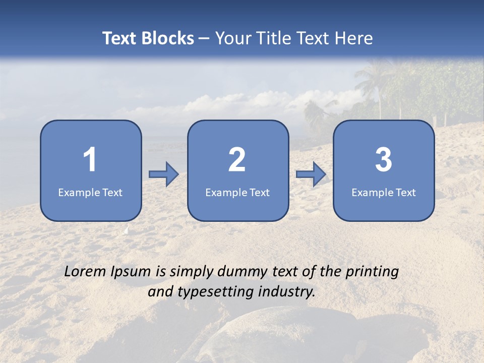 Tropical Green Turtle Survival PowerPoint Template