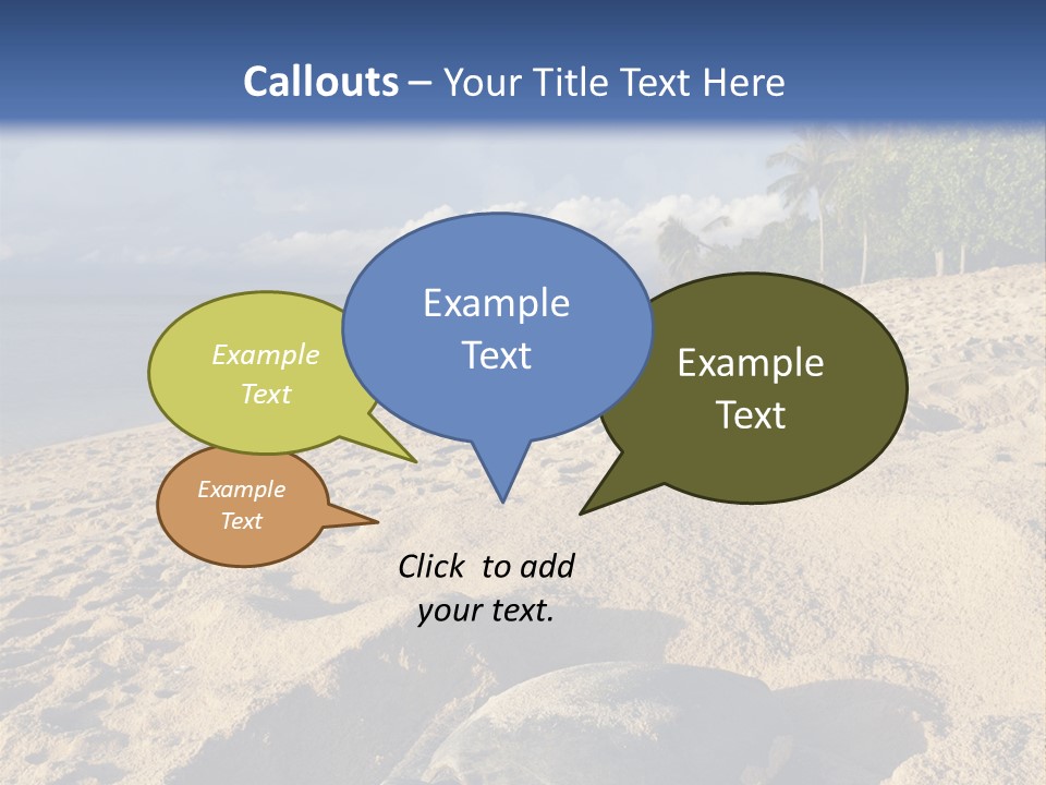 Tropical Green Turtle Survival PowerPoint Template