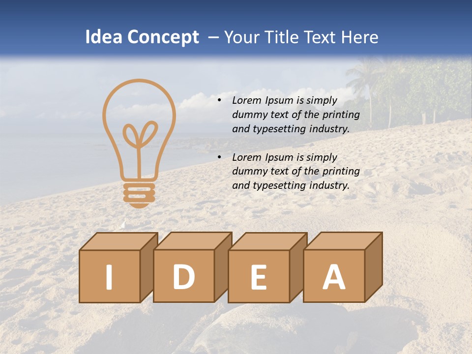 Tropical Green Turtle Survival PowerPoint Template