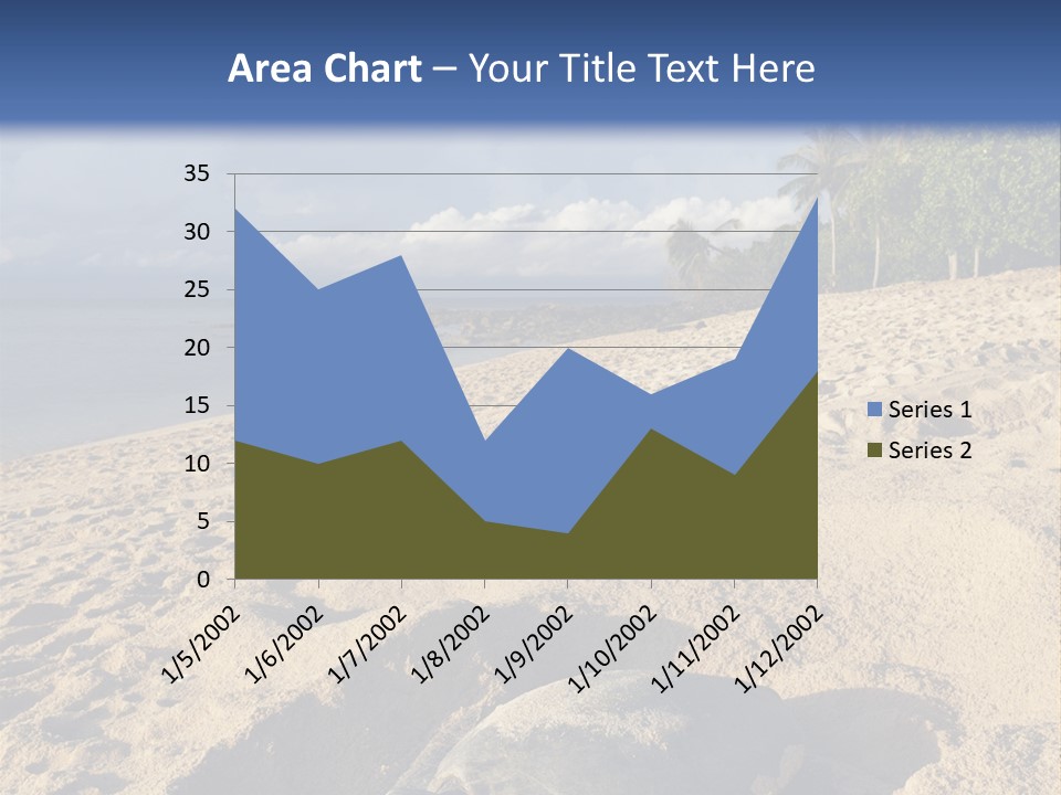 Tropical Green Turtle Survival PowerPoint Template