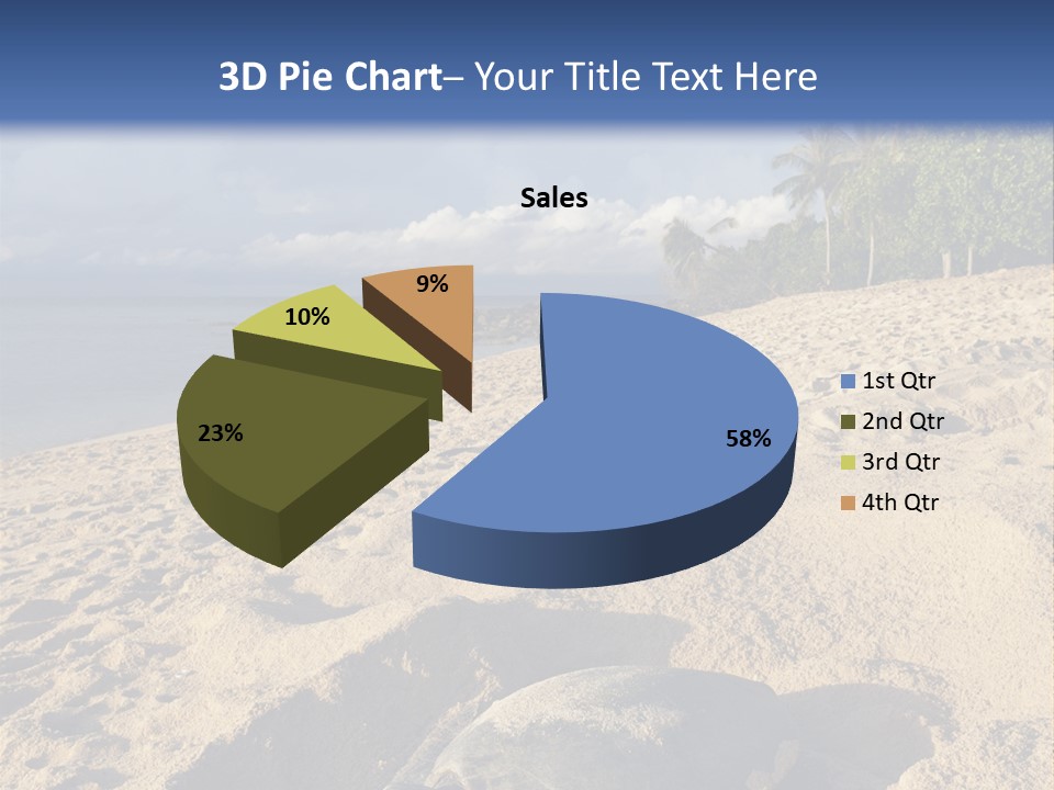 Tropical Green Turtle Survival PowerPoint Template