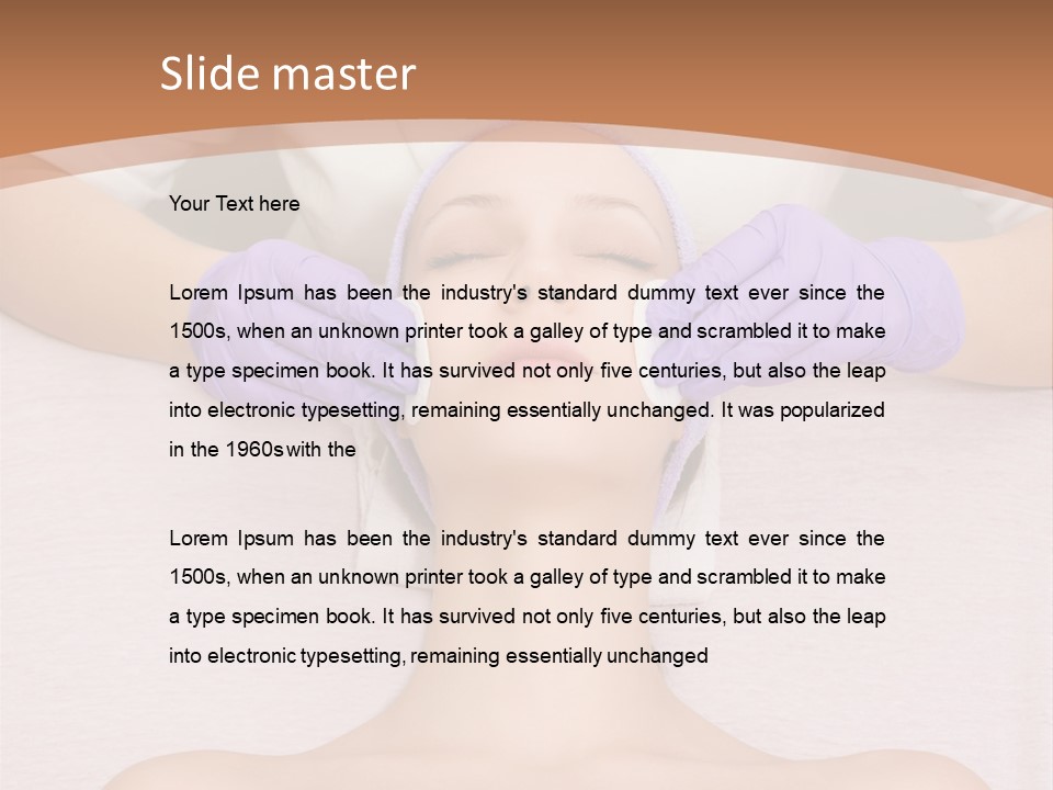 Spa Wrinkles Two PowerPoint Template