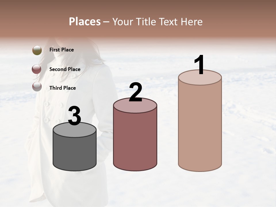 Winter Lady Sea PowerPoint Template