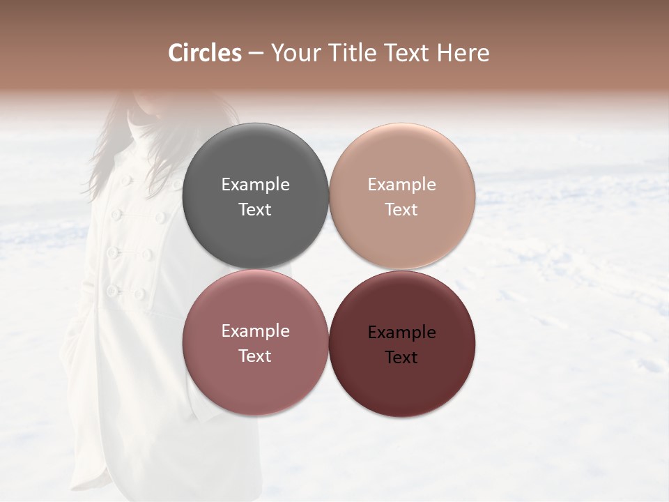 Winter Lady Sea PowerPoint Template