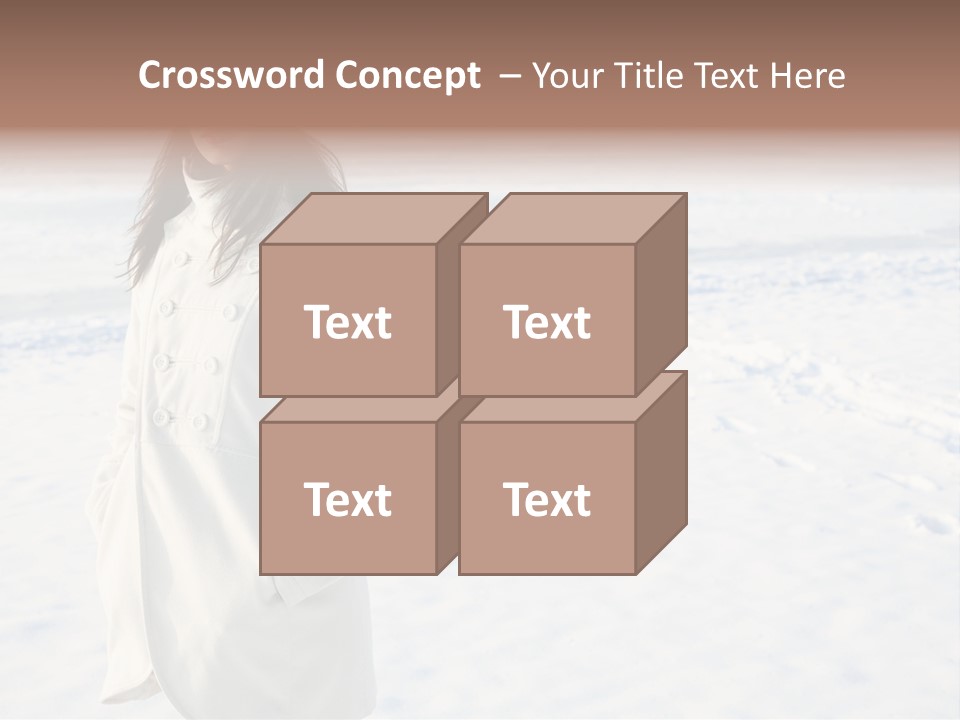 Winter Lady Sea PowerPoint Template