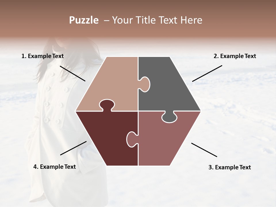 Winter Lady Sea PowerPoint Template