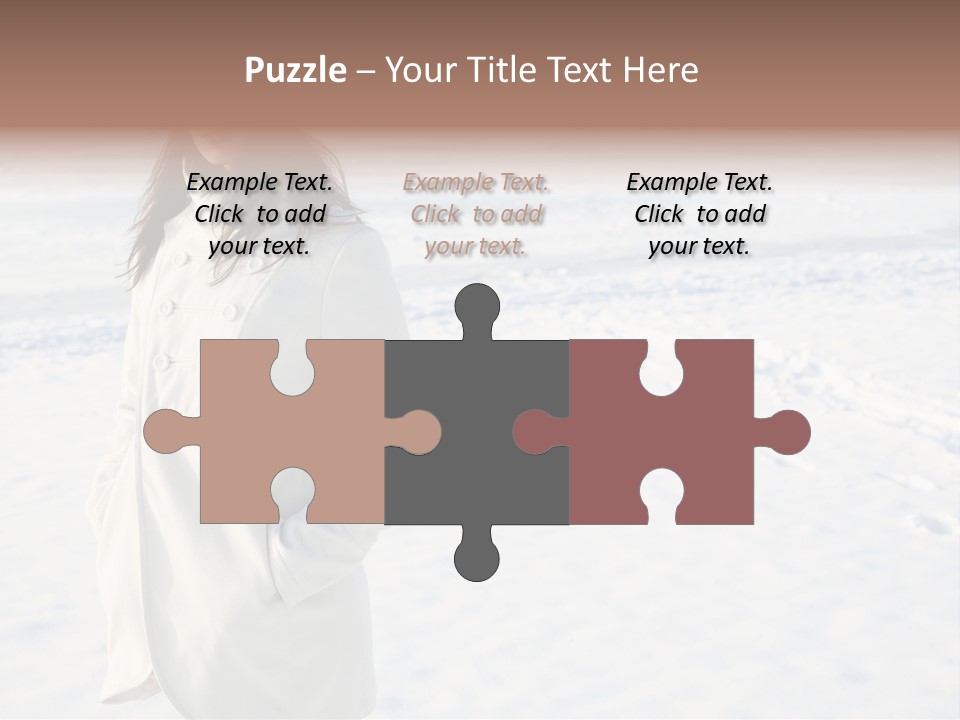 Winter Lady Sea PowerPoint Template