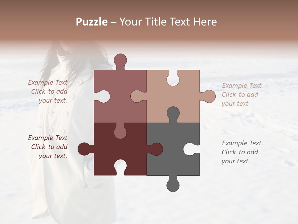 Winter Lady Sea PowerPoint Template