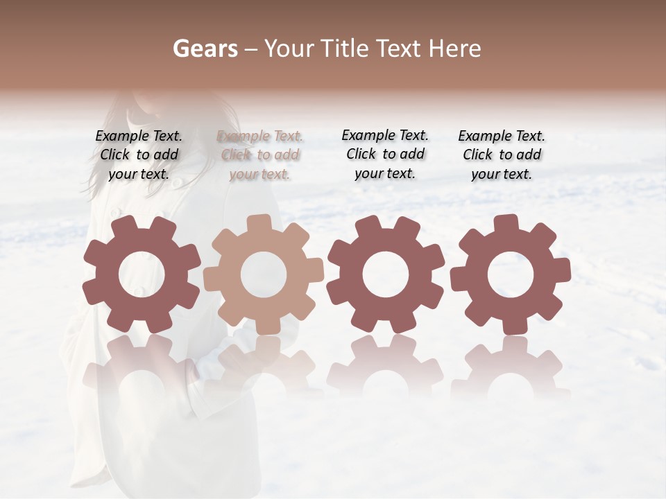 Winter Lady Sea PowerPoint Template