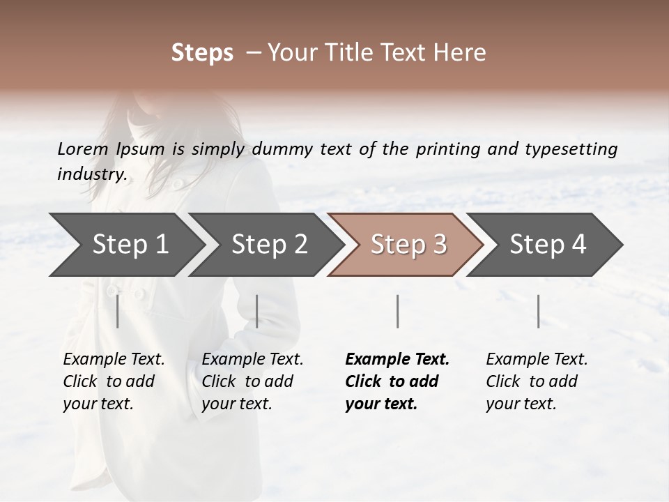 Winter Lady Sea PowerPoint Template