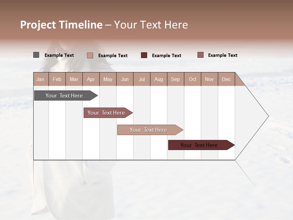 Winter Lady Sea PowerPoint Template