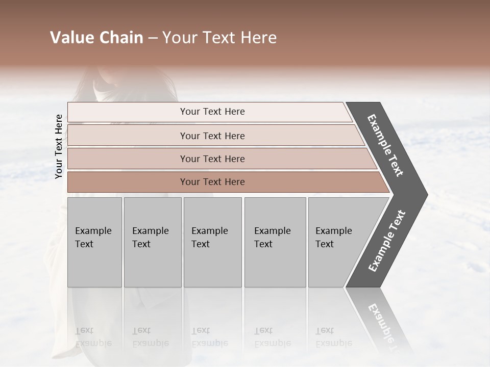 Winter Lady Sea PowerPoint Template