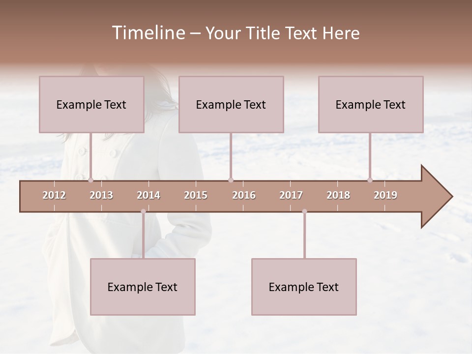 Winter Lady Sea PowerPoint Template