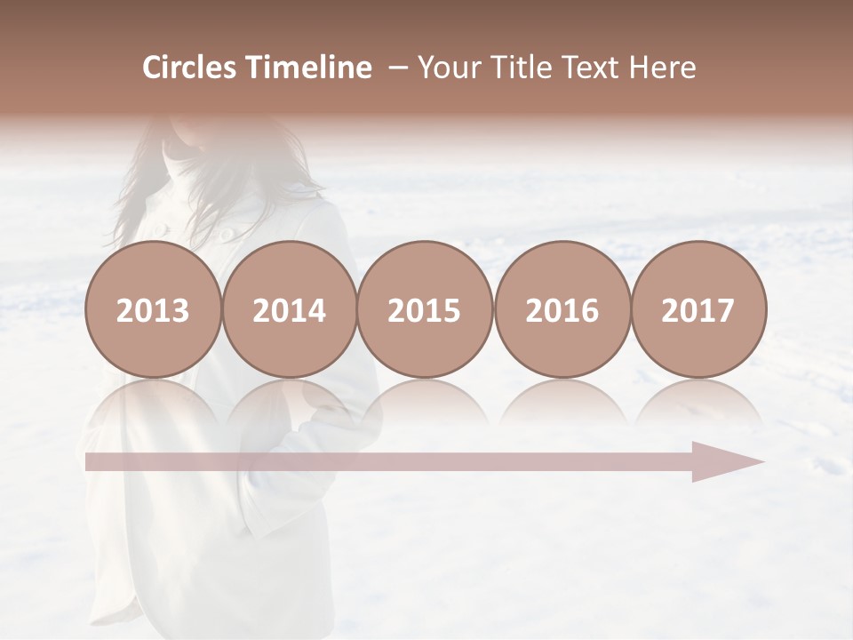 Winter Lady Sea PowerPoint Template