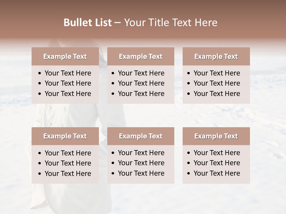 Winter Lady Sea PowerPoint Template