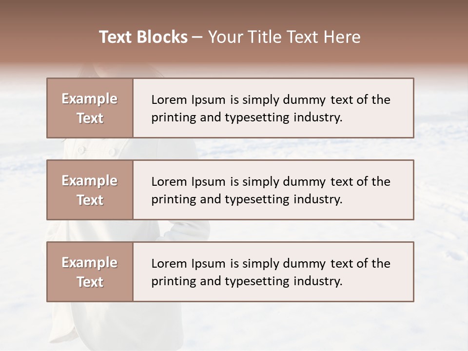 Winter Lady Sea PowerPoint Template