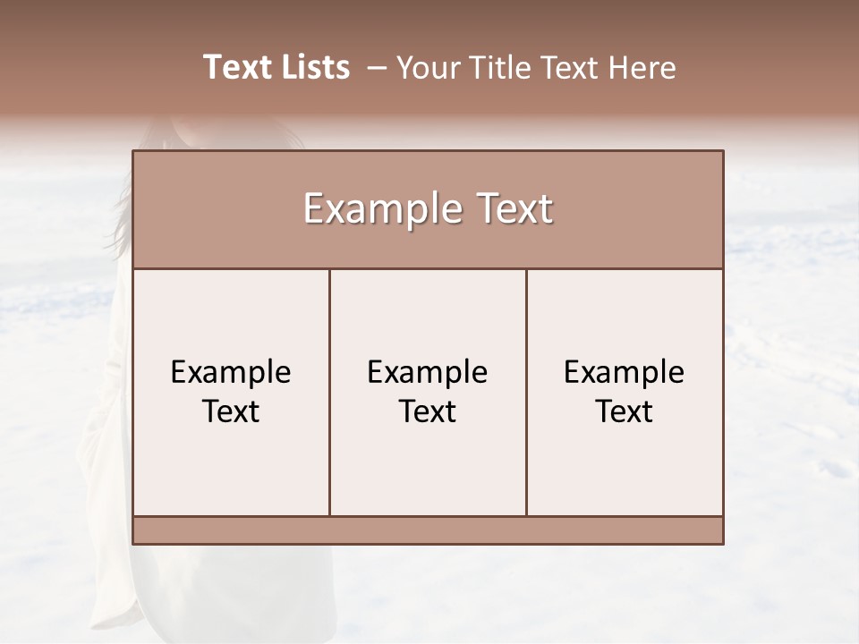Winter Lady Sea PowerPoint Template