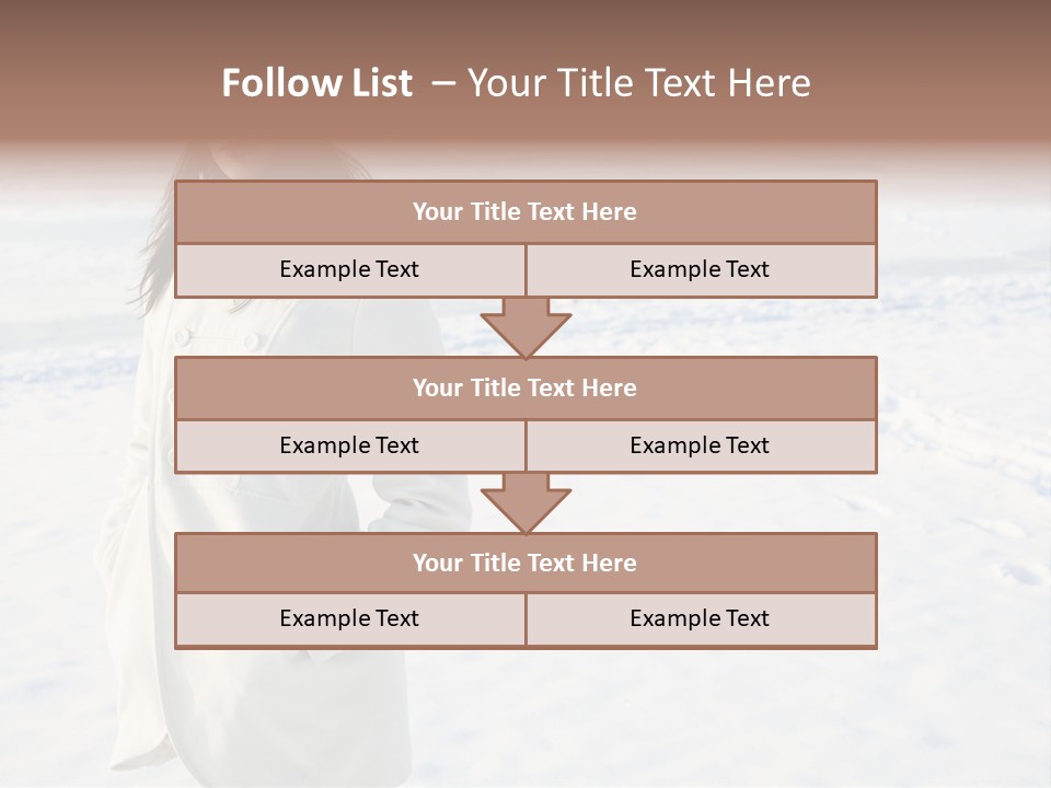 Winter Lady Sea PowerPoint Template