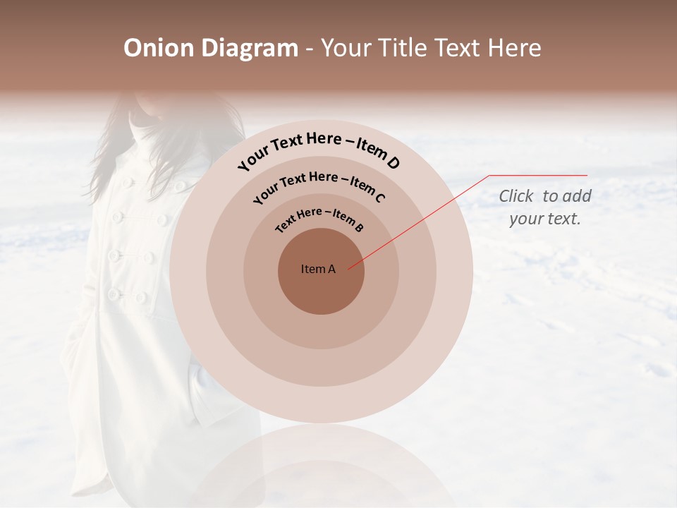 Winter Lady Sea PowerPoint Template