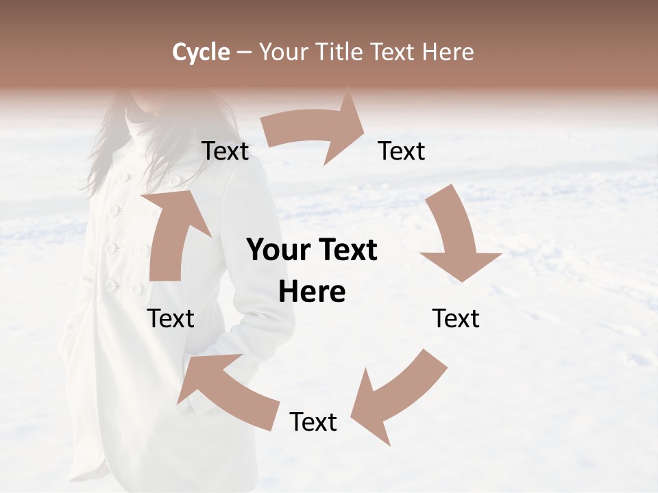 Winter Lady Sea PowerPoint Template