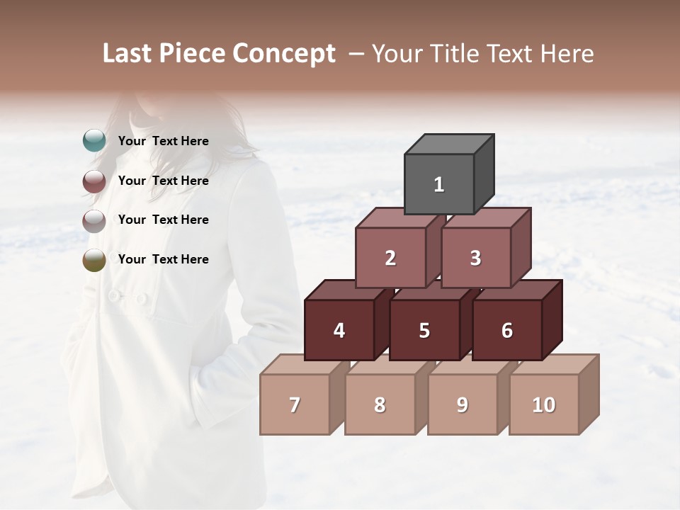 Winter Lady Sea PowerPoint Template