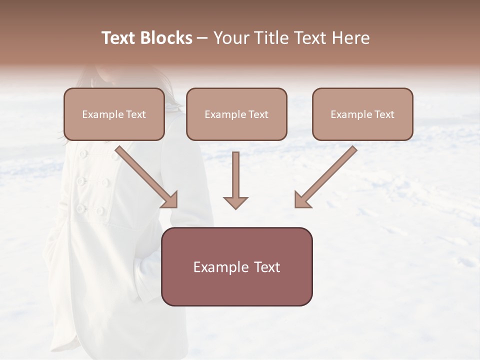 Winter Lady Sea PowerPoint Template