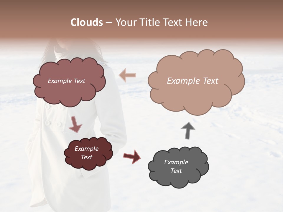 Winter Lady Sea PowerPoint Template