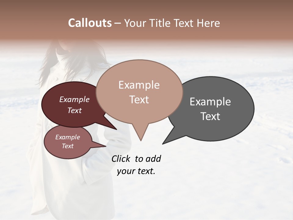 Winter Lady Sea PowerPoint Template